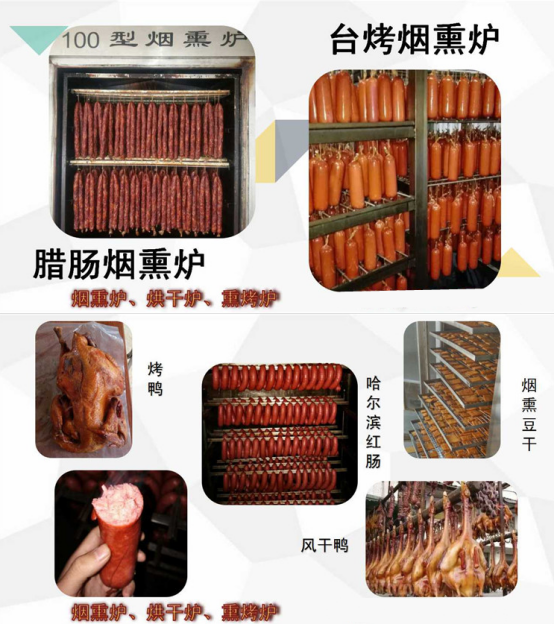 猪头肉熏烤炉 烧鸡全自动糖熏炉 肉制品烟熏炉